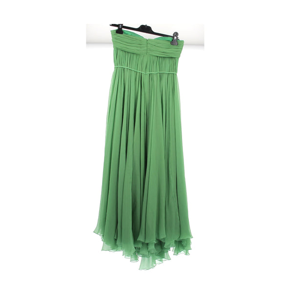 Robe bustier verte en soie