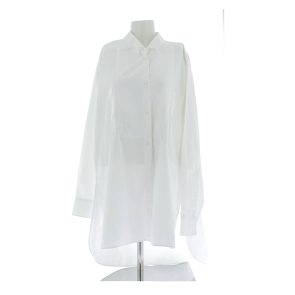 Robe chemise en coton blanc