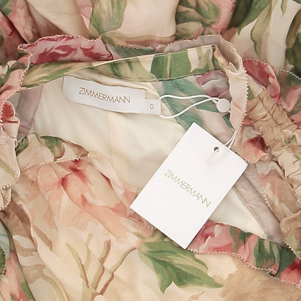 Robe en soie fleurie