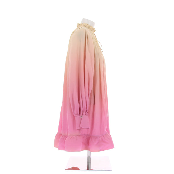 Robe satinée bicolore