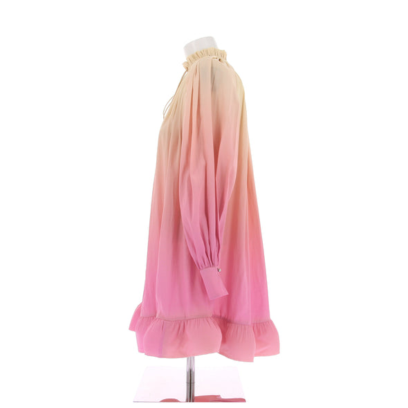 Robe satinée bicolore