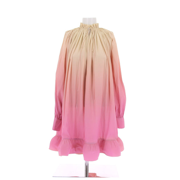 Robe satinée bicolore