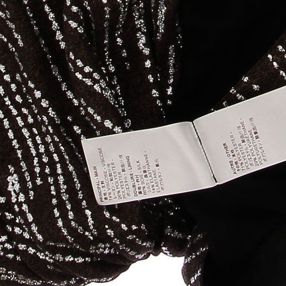 Robe marron irisée