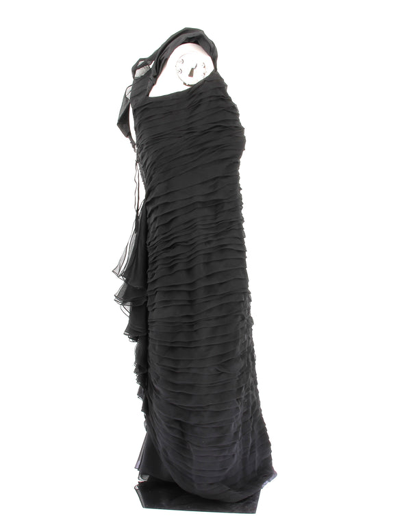 Robe en soie noire