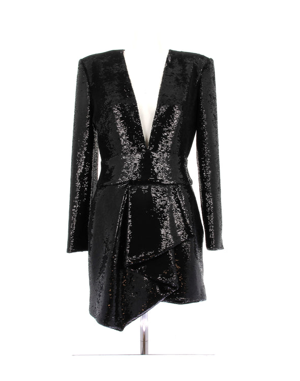 Robe noire à sequins