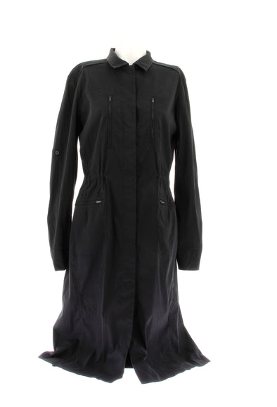 Robe chemise noire à manches longues