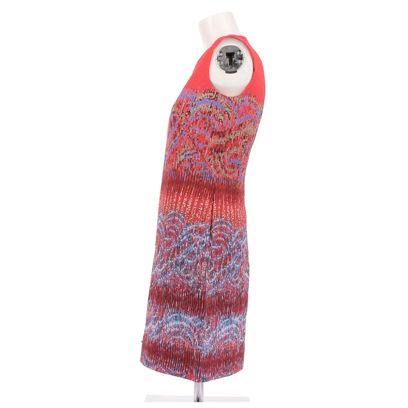Robe orange à imprimés