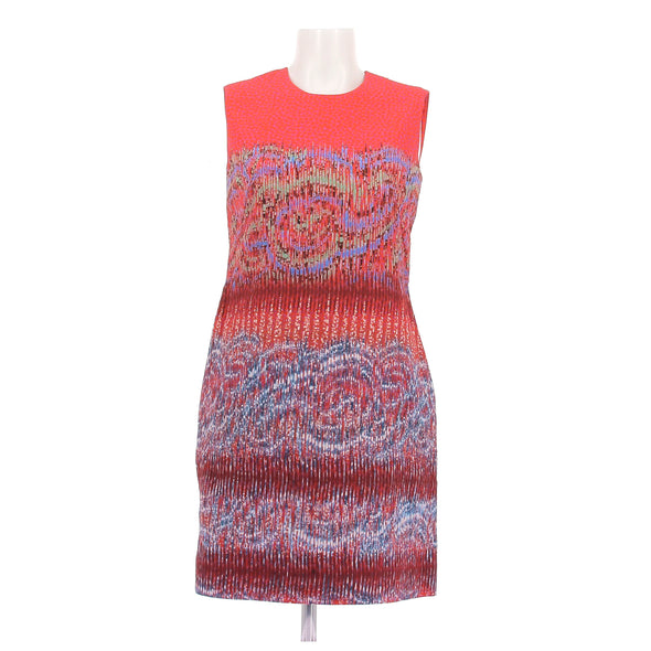 Robe orange à imprimés