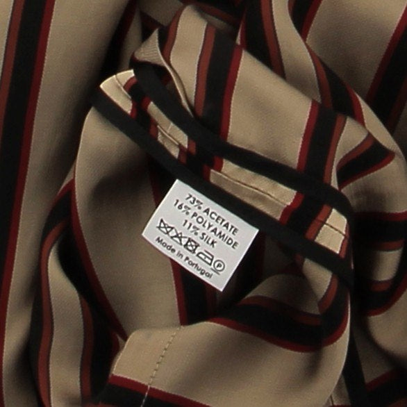 Robe à rayures beige