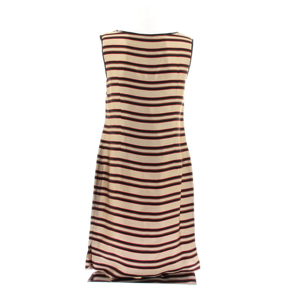 Robe à rayures beige