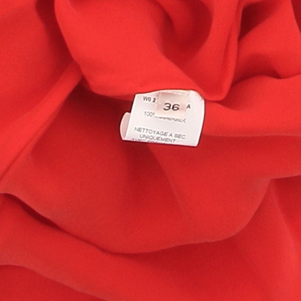 Robe en soie rouge