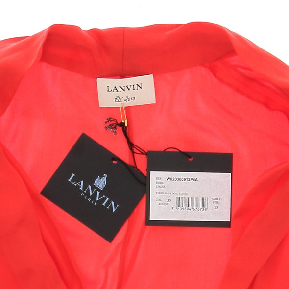 Robe en soie rouge