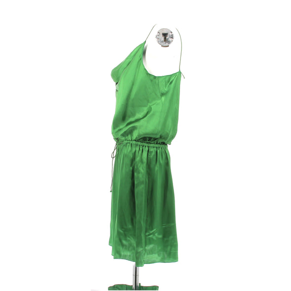 Robe en soie verte