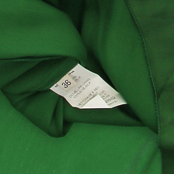 Robe en soie verte