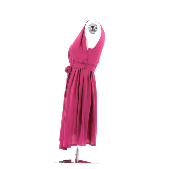 Robe en soie rose