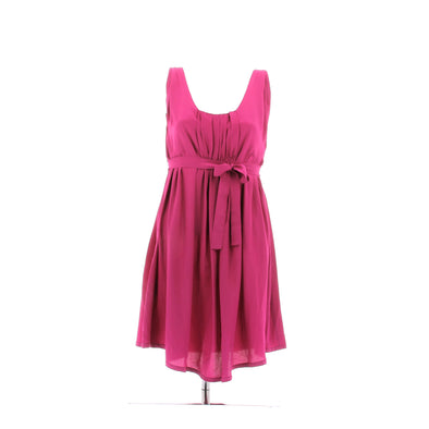 Robe en soie rose