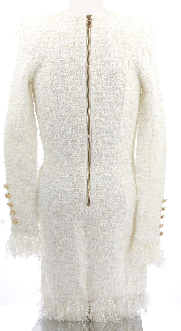 Robe en tweed blanc