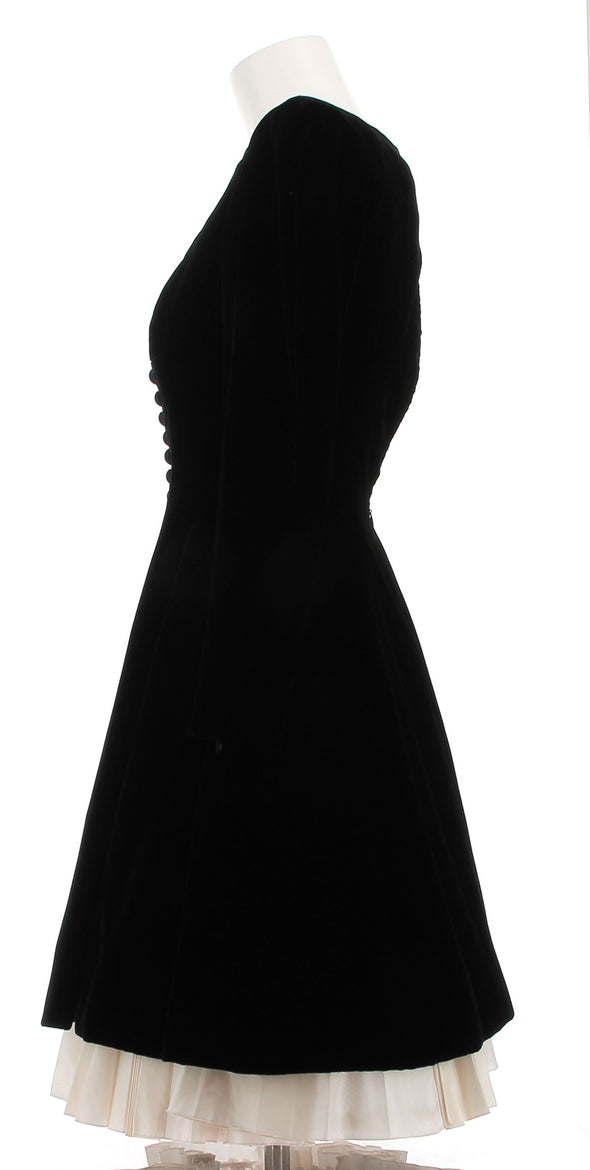 Robe noire en velours