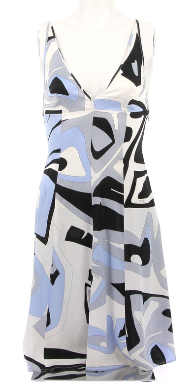 Robe en soie à imprimés