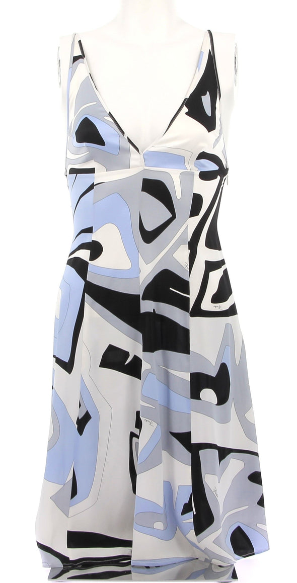 Robe en soie à imprimés