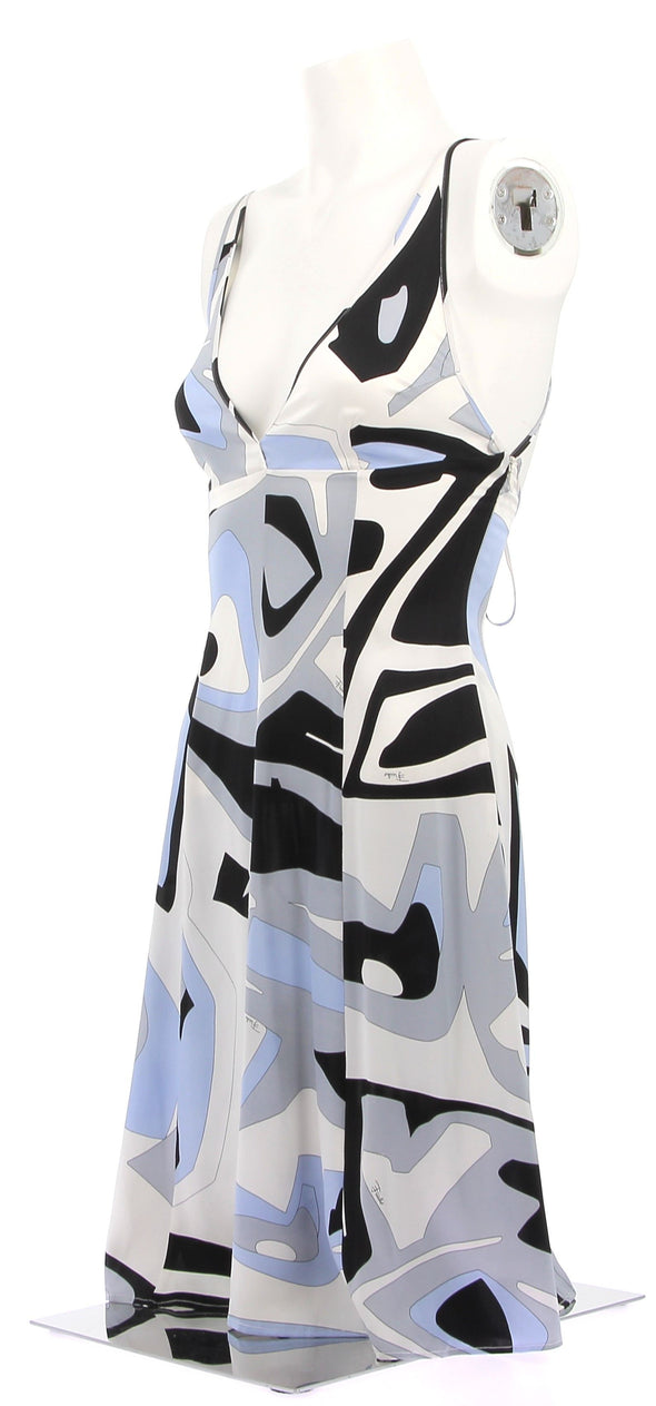 Robe en soie à imprimés