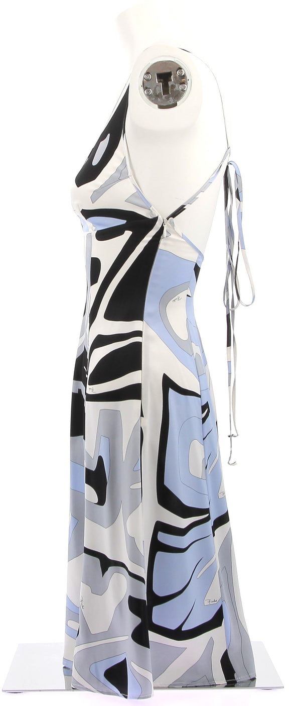 Robe en soie à imprimés