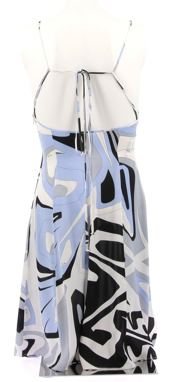 Robe en soie à imprimés