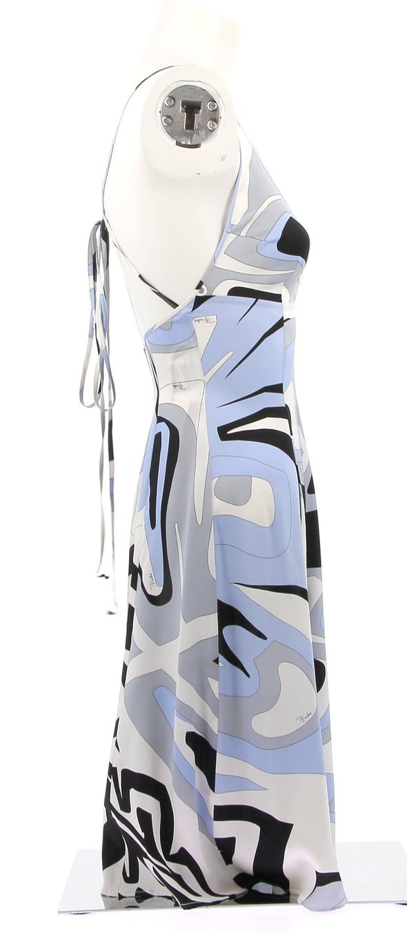 Robe en soie à imprimés