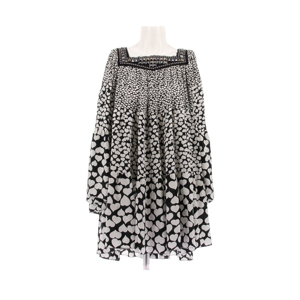 Robe en soie bicolore