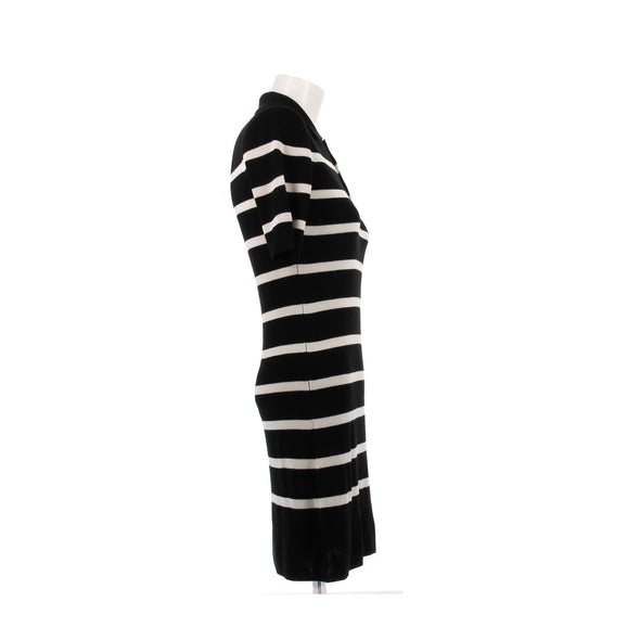 Robe en soie rayée