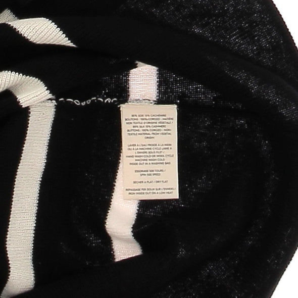 Robe en soie rayée