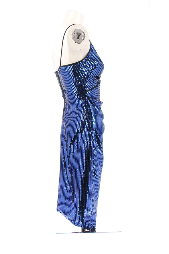 Robe bleue à sequins