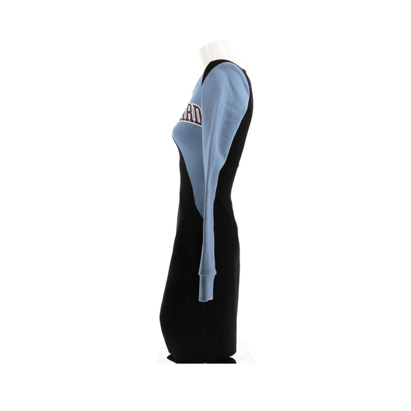 Robe asymétrique bicolore