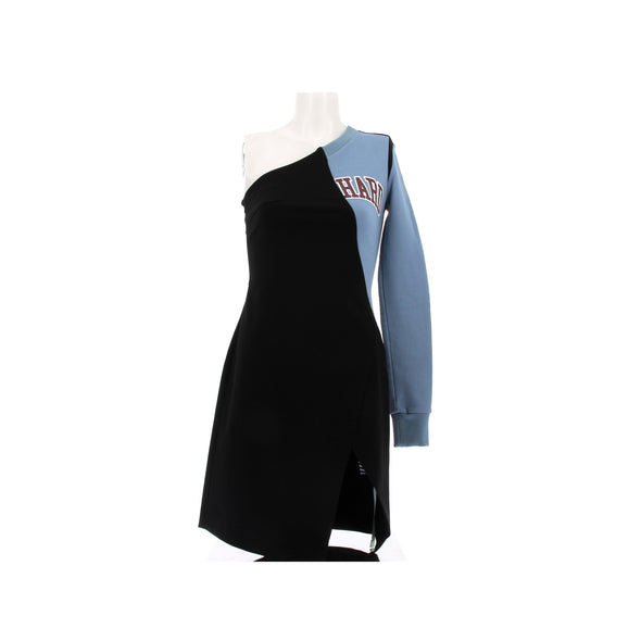 Robe asymétrique bicolore