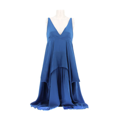 Robe en soie bleue
