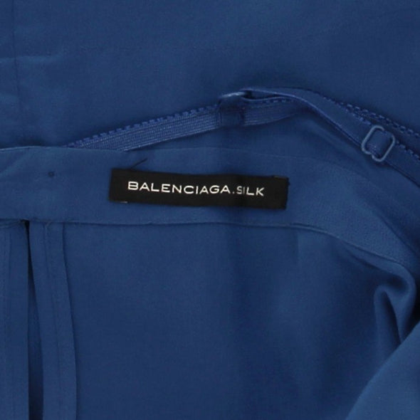 Robe en soie bleue