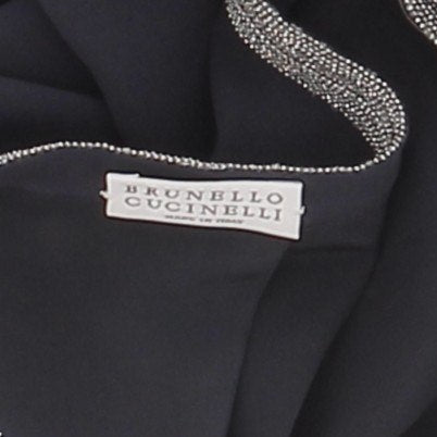 Robe en soie marine