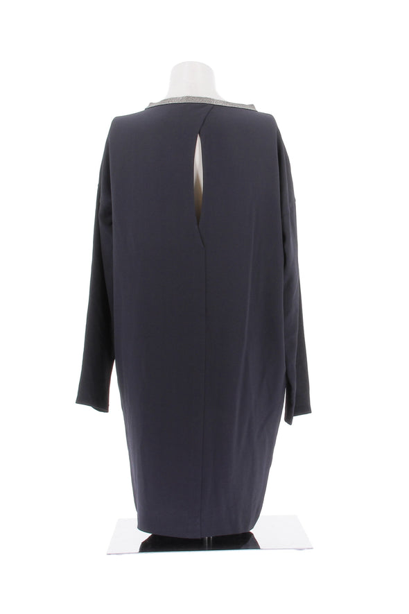 Robe en soie marine