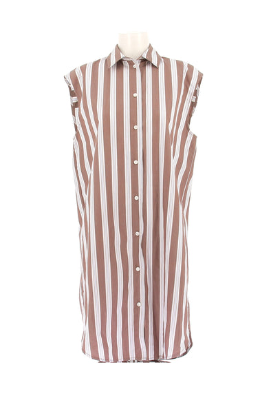 Robe chemise rayée