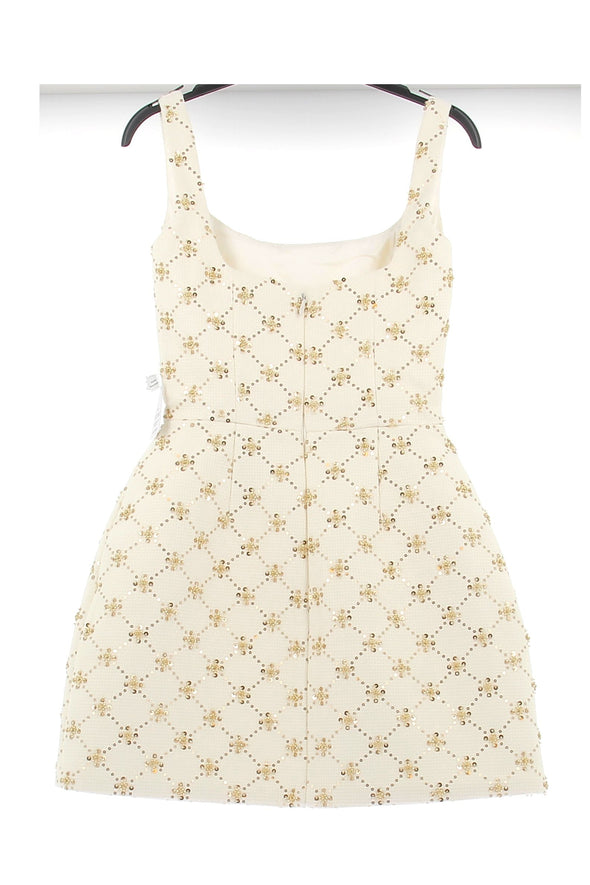 Robe crème à sequins