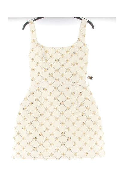 Robe crème à sequins