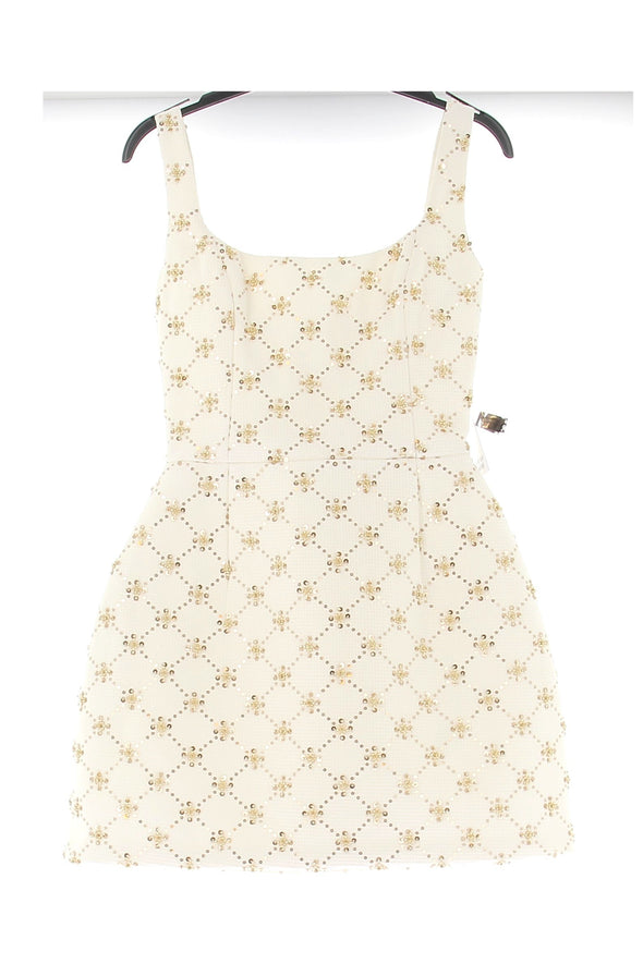 Robe crème à sequins