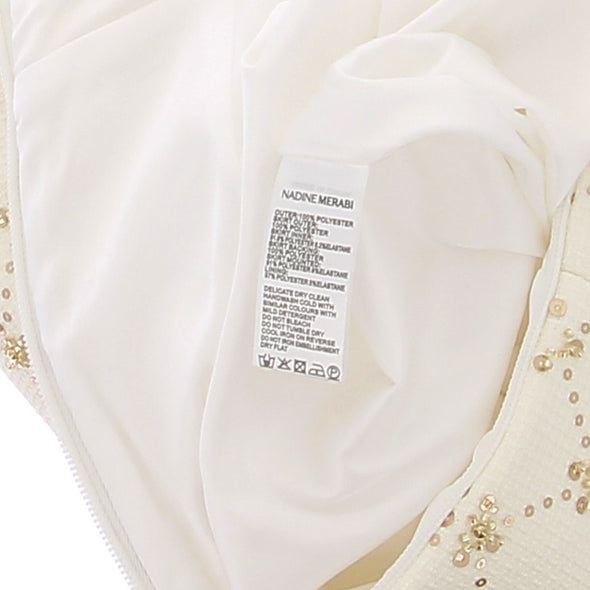 Robe crème à sequins