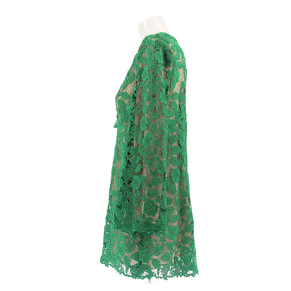 Robe en dentelle vert