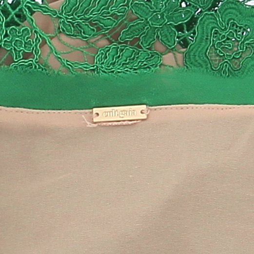 Robe en dentelle vert