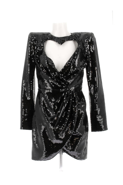 Robe à sequins noirs