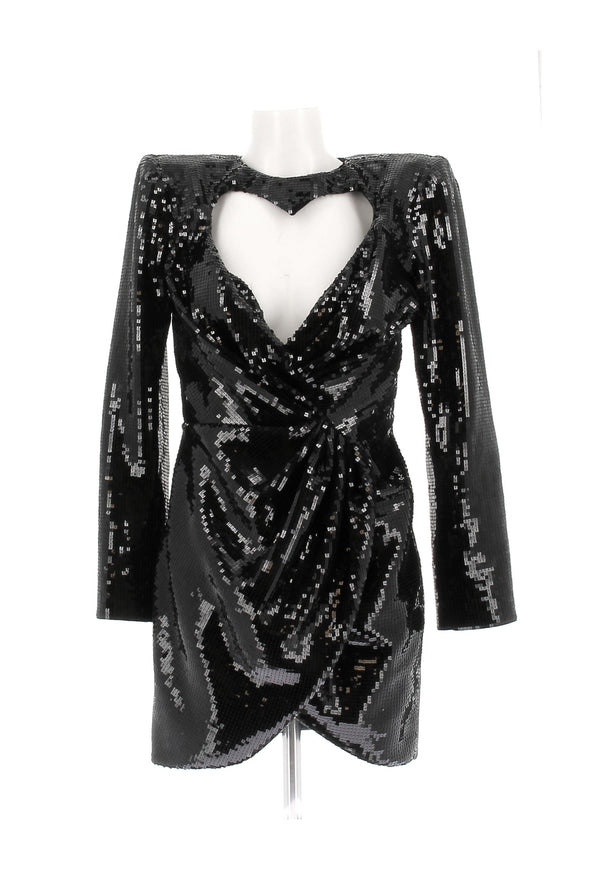 Robe à sequins noirs
