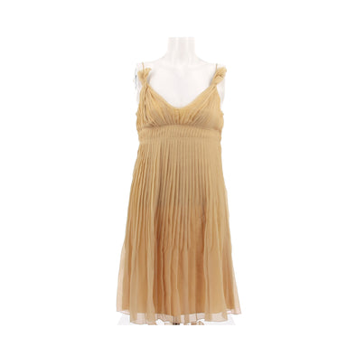 Robe en soie beige