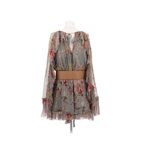 Robe en soie imprimée