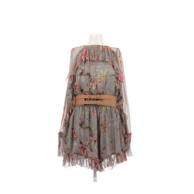 Robe en soie imprimée